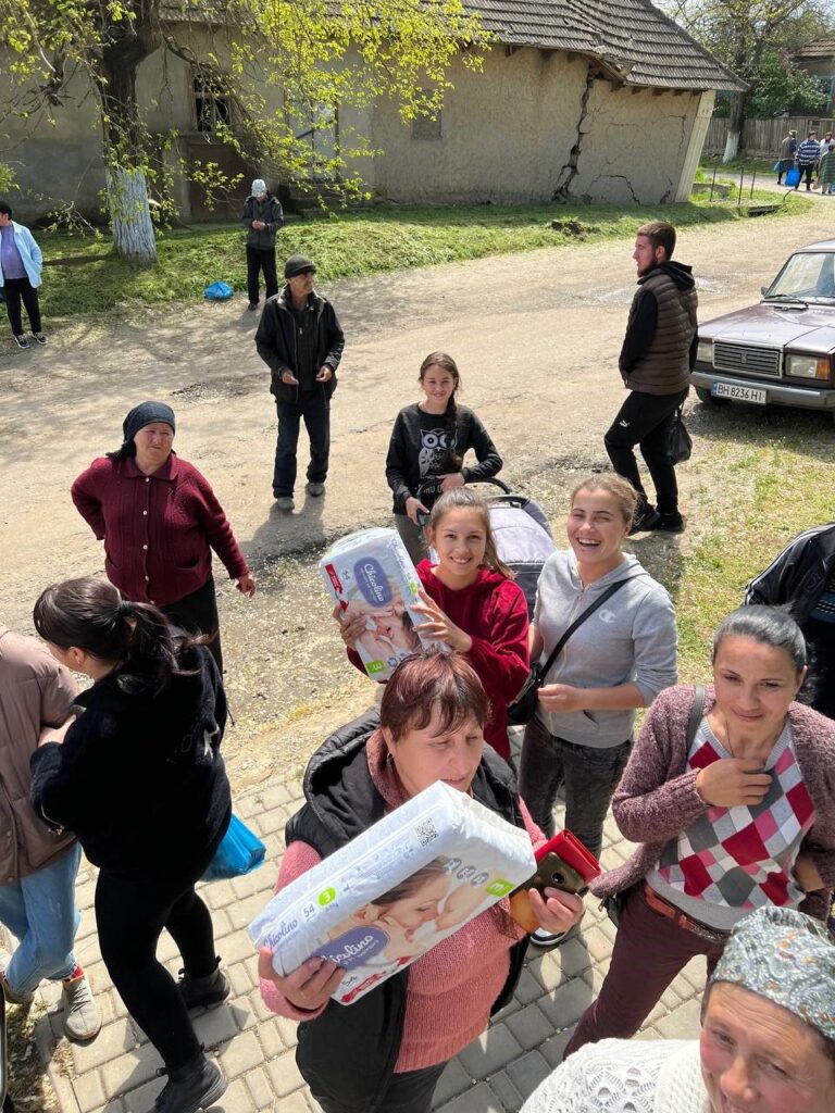 Ukrainians in a village.