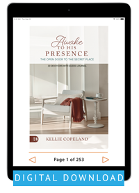eBook of Kellie Copeland's digital offer, Awake of His Presence & Unveiled.
