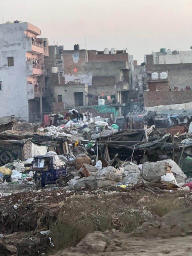 Photo of trash and devastation in India