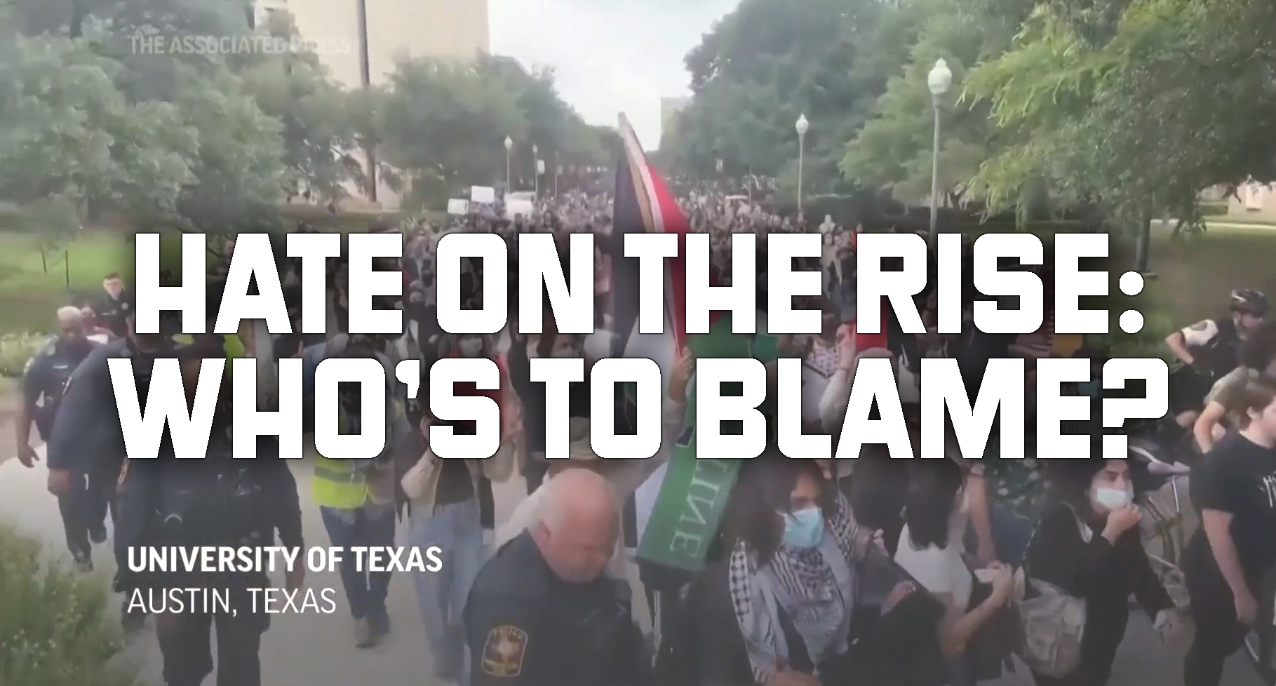 Protestors at the University of Texas